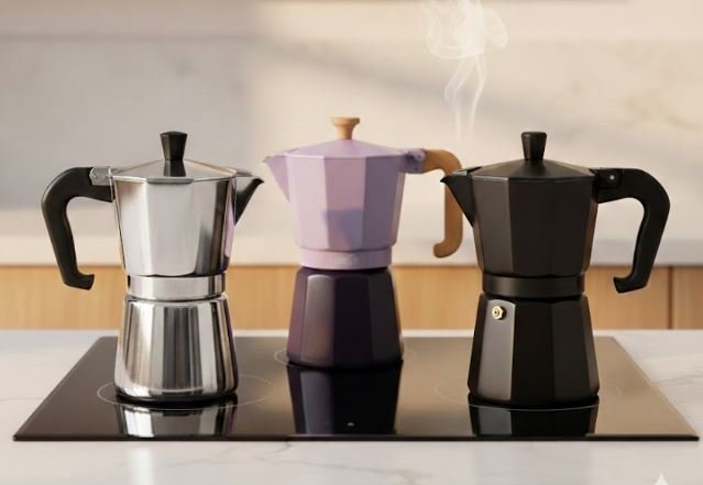 cafetières italiennes pour plaque vitrocéramique